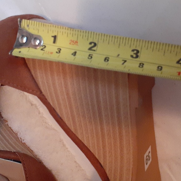 Brown Wedge Shoes Closed Toe Posh Suede Ankle Strappy size 8 (39) - Picture 7 of 8